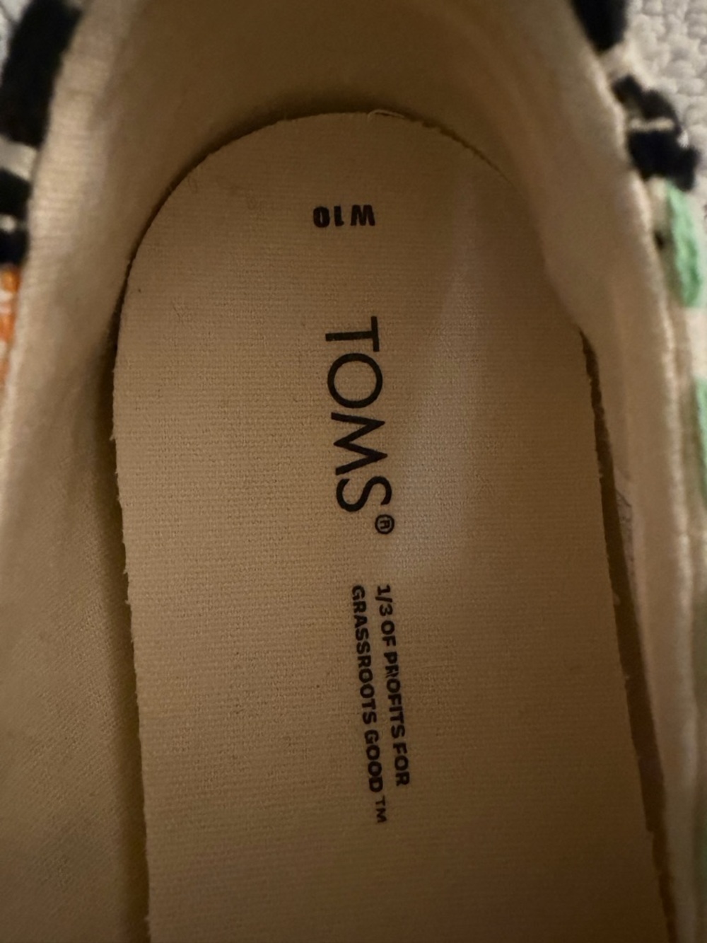 Toms Cream Espadrille Slip-On with Multicolor Embroidered Pattern - Picture 3 of 8